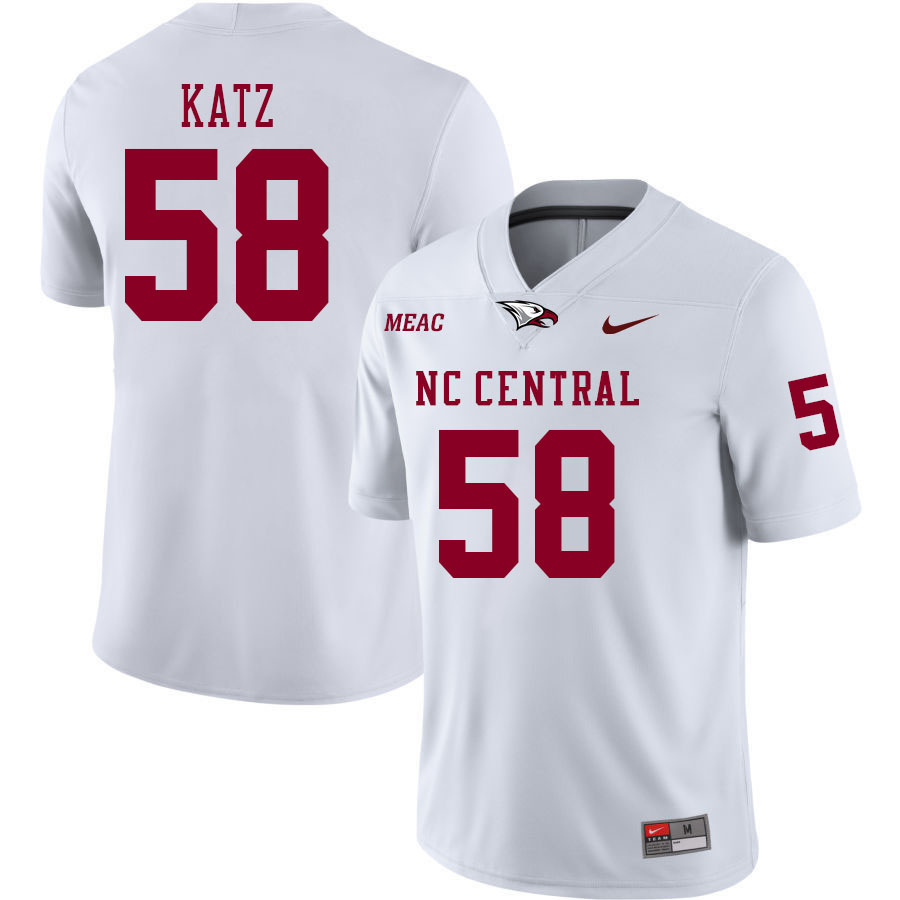 Men-Youth #58 Sam Katz North Carolina Central Eagles 2023 College Football Jerseys Stitched Sale-Whi